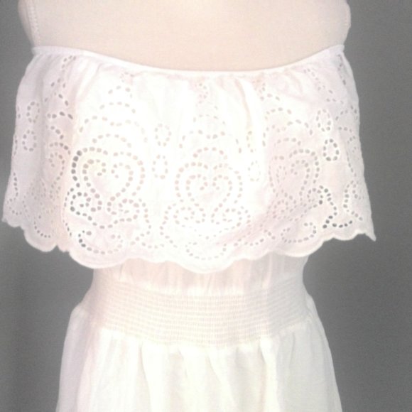 J for Justify Size XL 100% Cotton OTS Eyelet Dress - Picture 3 of 14